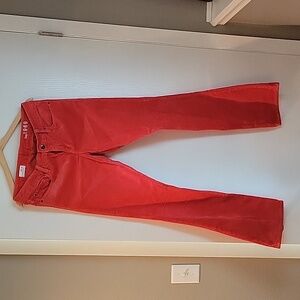 Gap, red corduroy pants, skinny boot cut, women's 29.